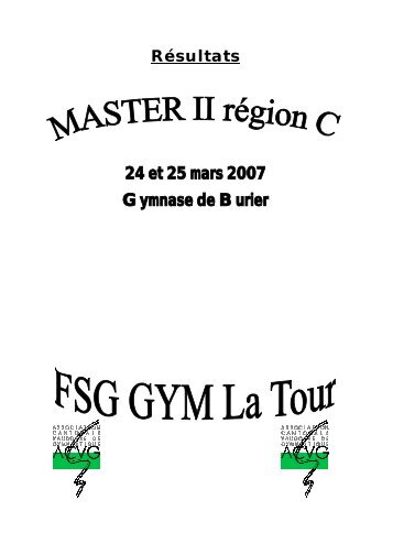 24 et 25 mars 2007 Gymnase de Burier - FSG Aigle-Alliance