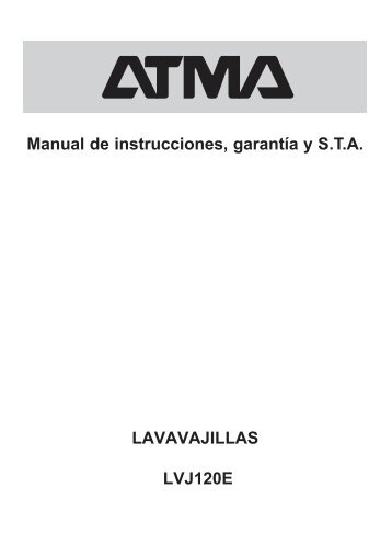 Manual de instrucciones, garantÃ­a y S.T.A. LAVAVAJILLAS ... - Atma