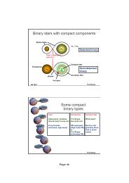 Binary stars with compact components Some compact binary types