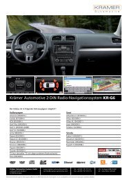 Krämer Automotive 2-DIN Radio-Navigationssystem KR-G6
