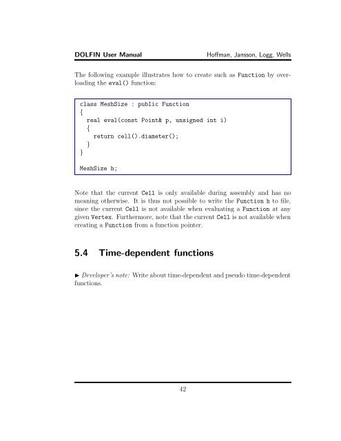 DOLFIN User Manual - FEniCS Project