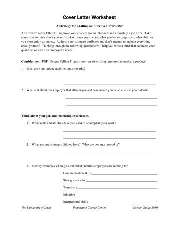 Cover letter michigan university