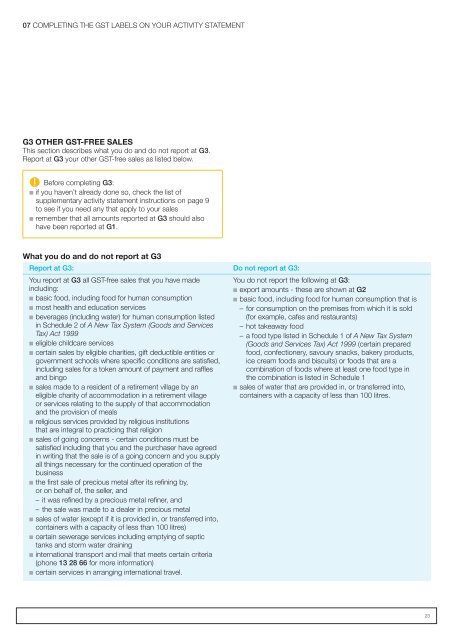 GST – completing your activity statement - Australian Taxation Office