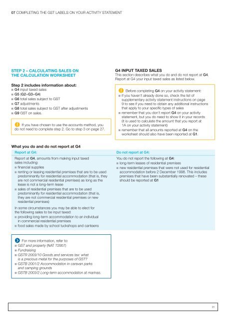 GST – completing your activity statement - Australian Taxation Office