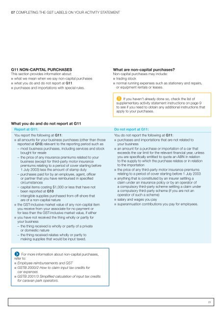 GST – completing your activity statement - Australian Taxation Office