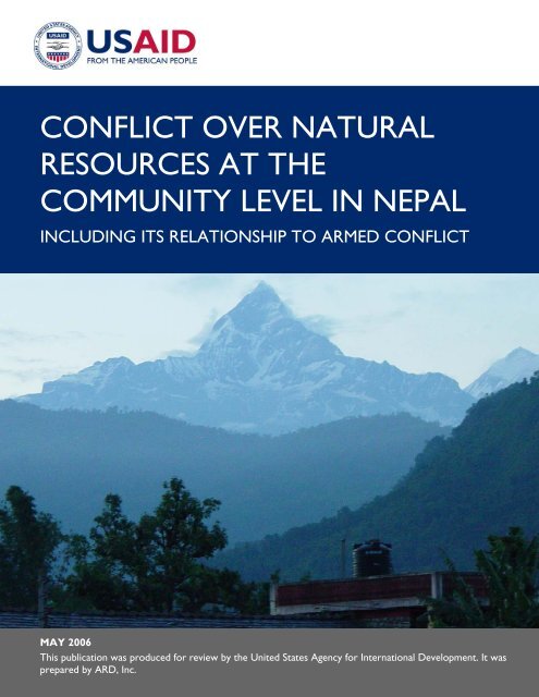 conflict over natural resources at the community level in nepal