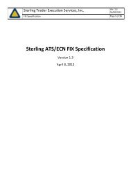 Sterling ATS/ECN FIX Specification - Sterling Trader