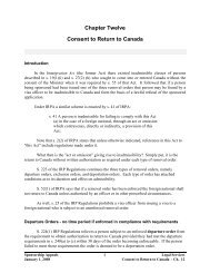Consent to Return to Canada
