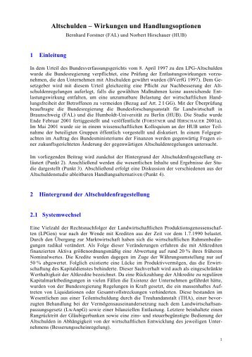 Altschulden - Wirkungen und Handlungsoptionen - Heft 8/2009 S. 314