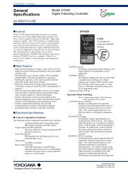 Yokogawa UT150 Temperature Controller Data Sheet PDF Yokogawa UT150 Temperature Controller Data Sheet PDF