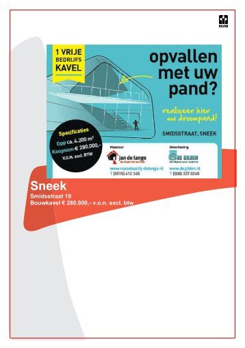 Brochure Smidsstraat 19 te Sneek - Makelaardij Jan de Lange Sneek