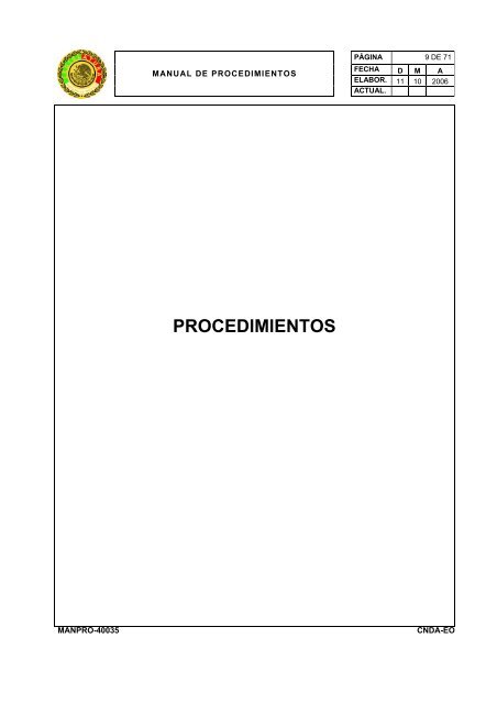 manual de procedimientos departamento de seguridad - LVIII ...