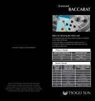 BACCARAT - Tsogo Sun