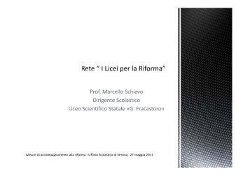Prof. Marcello Schiavo Dirigente Scolastico Liceo Scientifico Statale ...