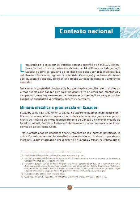 IntervenciÃƒÂ³n Minera a Gran Escala en Ecuador y VulneraciÃƒÂ³n de ...