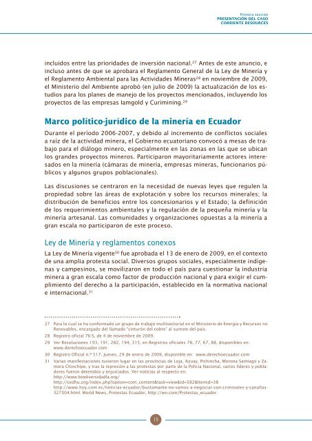 IntervenciÃƒÂ³n Minera a Gran Escala en Ecuador y VulneraciÃƒÂ³n de ...