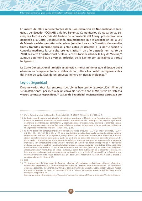 IntervenciÃƒÂ³n Minera a Gran Escala en Ecuador y VulneraciÃƒÂ³n de ...