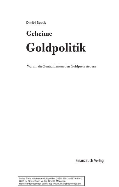 Leseprobe pdf - Geheime Goldpolitik