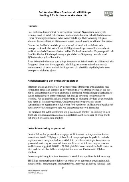 SSPA Rapport Nr 2006 4238-1 - Baltic Master II