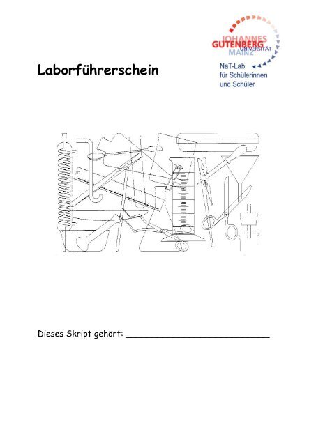 Laborführerschein - im NaT-Lab für Schülerinnen und Schüler!