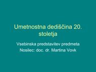 Umetnostna dediÅ¡Äina 20. stoletja - Turistica