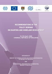 recommendations of the policy seminar on diaspora ... - IOM Moldova