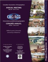 2012 - The Canadian Association of Geographers