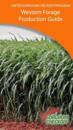 Western Forage Production Guide - Sorghum Checkoff