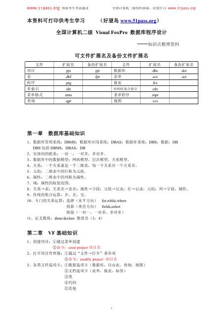 æ¬èµæå¯æå°ä¾èçå­¦ä¹ ï¼å¥½æå²www.51pass.orgï¼ å¨å½è®¡ç®æºäºçº§ ...