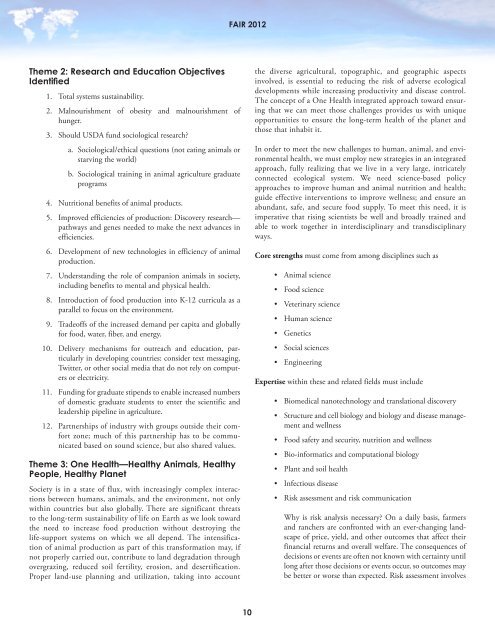 outcomes document - Federation of Animal Science Societies