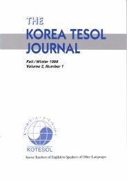 Korea TESOL Journal - Kotesol