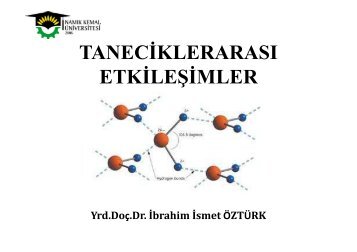 ikincil kimyasal etkileşimler - E-Universite