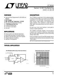 LTC8043 - Serial 12-Bit Multiplying DAC in SO-8 - Linear Technology
