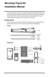 Mounting Tripod Kit Installation Manual - Davis Instruments Corp.