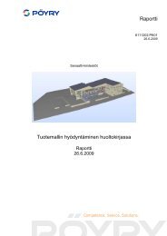 Raportti Tuotemallin hyÃ¶dyntÃ¤minen huoltokirjassa - Rakennustieto Oy