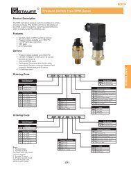 MECHANICAL PRESSURE SWITCH TYPE SPW