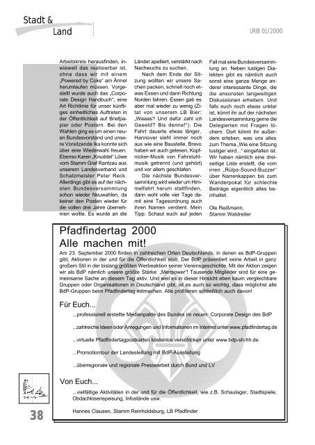 LRB 1'2000 - BdP Landesverband Schleswig-Holstein / Hamburg