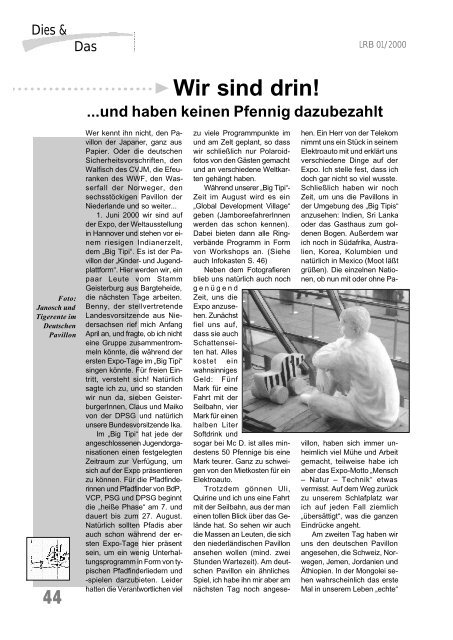 LRB 1'2000 - BdP Landesverband Schleswig-Holstein / Hamburg