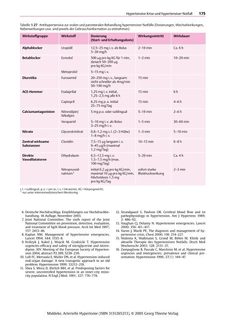 Hypertensive Krise und hypertensiver Notfall