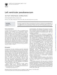 Left ventricular pseudoaneurysm - EHJ Cardiovascular Imaging