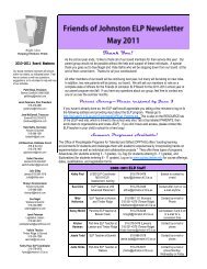May 2011 - Johnston Community School District