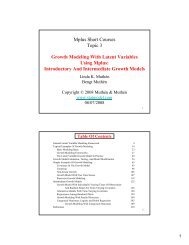 Introductory And Intermediate Growth Models - Mplus