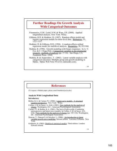 Introductory And Intermediate Growth Models - Mplus