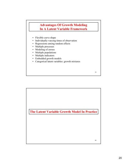 Introductory And Intermediate Growth Models - Mplus