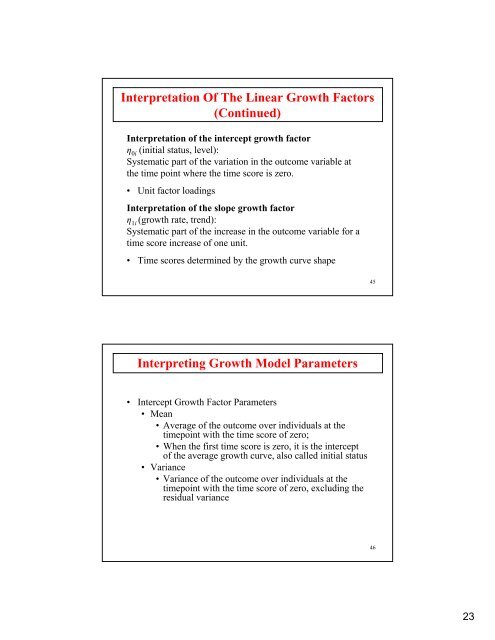 Introductory And Intermediate Growth Models - Mplus