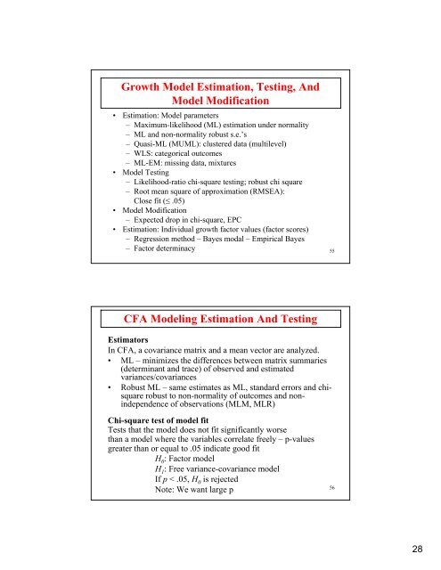 Introductory And Intermediate Growth Models - Mplus