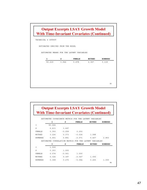 Introductory And Intermediate Growth Models - Mplus