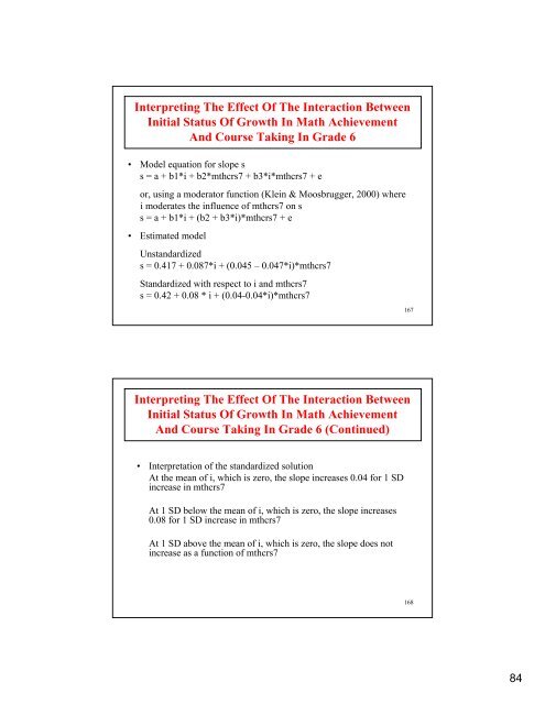 Introductory And Intermediate Growth Models - Mplus