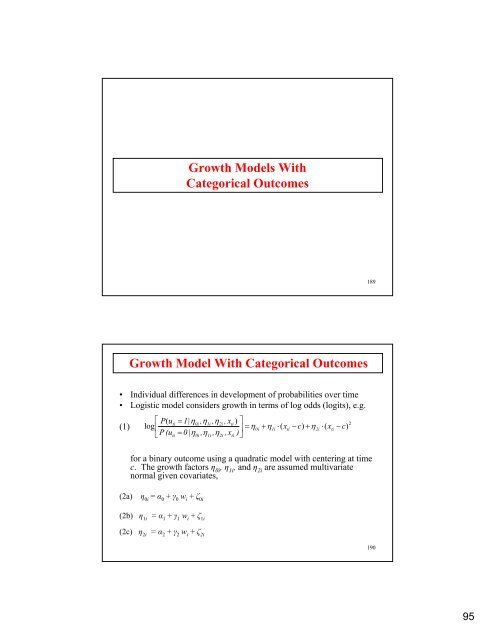 Introductory And Intermediate Growth Models - Mplus