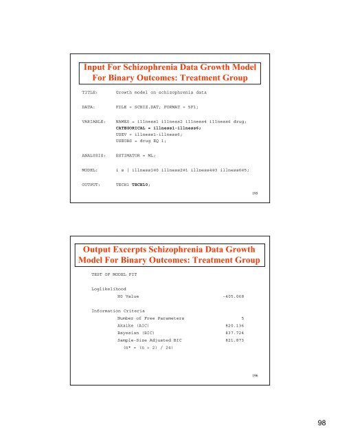 Introductory And Intermediate Growth Models - Mplus